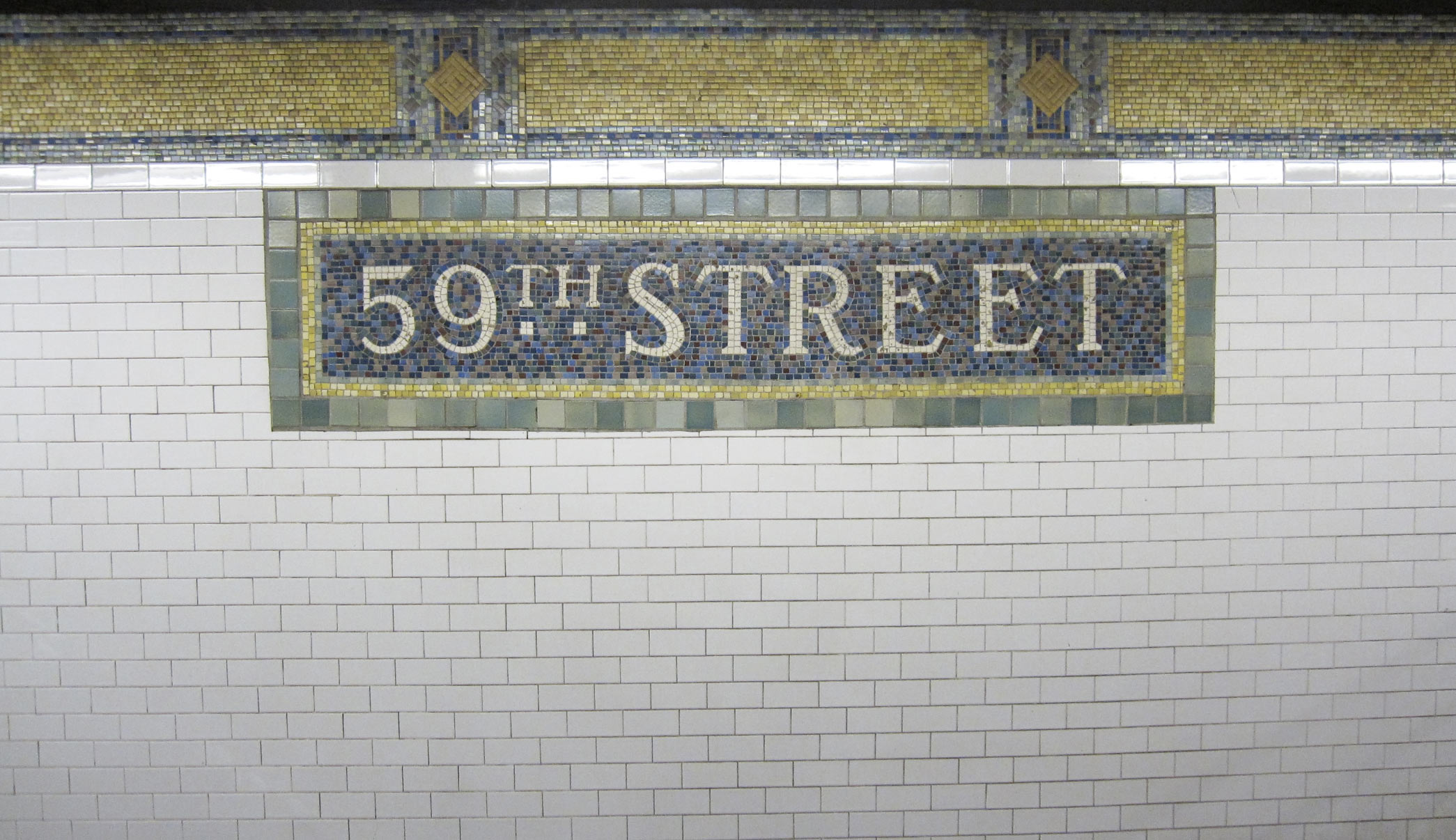 Subway tiles 59th street new york city